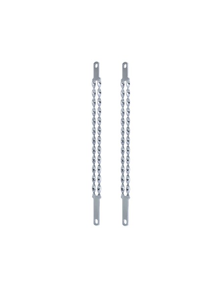 20 Double Flat Twisted Spring Fork Bars Chrome.